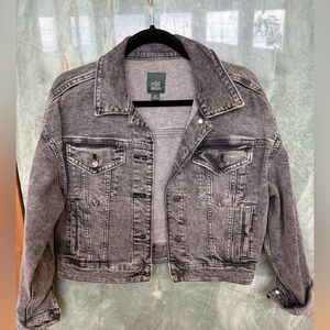 Wild Fable Gray Cropped Denim Jacket NWOT